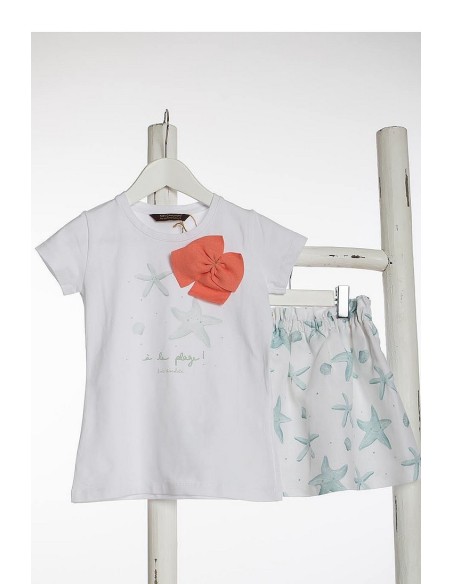 Camiseta Starts a la plage. KIDS CHOCOLATE.Verano 2020.