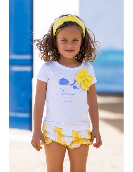 Camiseta summer colección Ballenas. KIDS CHOCOLATE.Verano 2020.