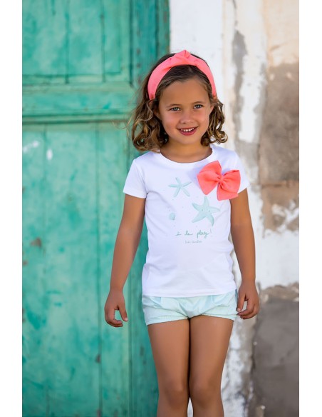 Camiseta Starts a la plage. KIDS CHOCOLATE.Verano 2020.