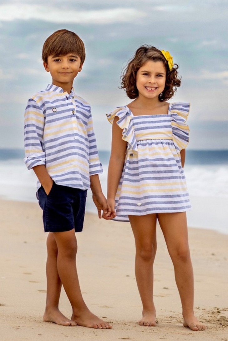 Vestido niña rayas. Verano 2020.