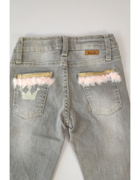 PANTALÓN NIÑA GRIS PUSH UP. INVIERNO 20