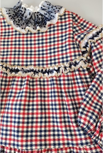 VESTIDO MARINO-ROJO, TEXAS. INVIERNO 20 2