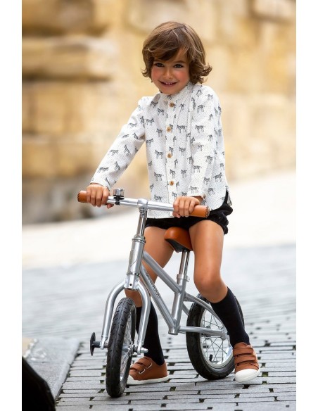 CAMISA BEBÉ NIÑO ZEBRAS. KID'S CHOCOLATE.INVIERNO 20