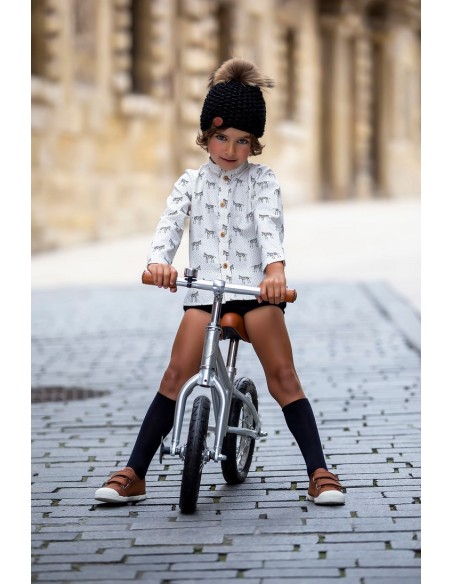 CAMISA BEBÉ NIÑO ZEBRAS. KID'S CHOCOLATE.INVIERNO 20