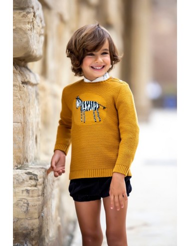 JERSEY NIÑO ZEBRAS. KID'S CHOCOLATE.INVIERNO 20