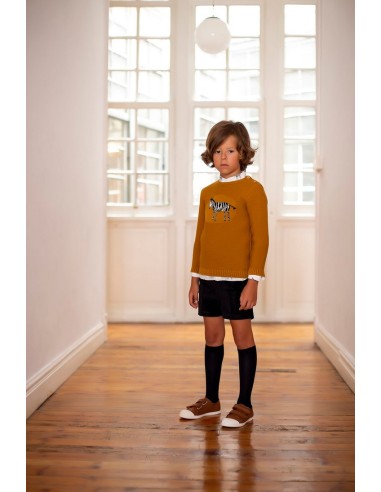 JERSEY NIÑO ZEBRAS. KID'S CHOCOLATE.INVIERNO 20
