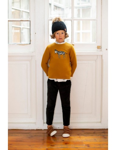JERSEY NIÑO ZEBRAS. KID'S CHOCOLATE.INVIERNO 20