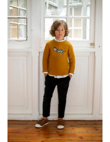 JERSEY NIÑO ZEBRAS. KID'S CHOCOLATE.INVIERNO 20