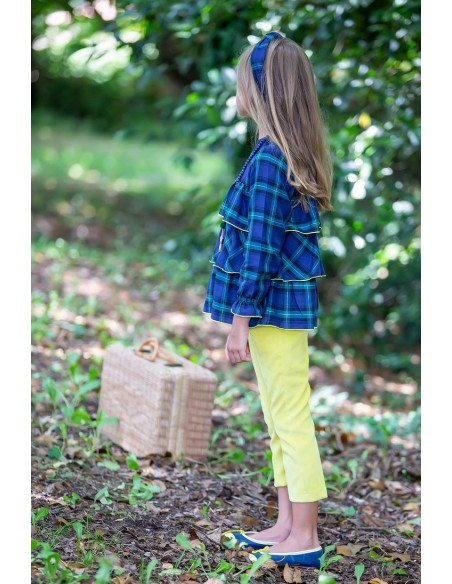 PANTALÓN UNISEX MICROPANA AMARILLO. KID'S CHOCOLATE.INVIERNO 20