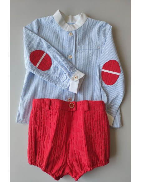 CONJUNTO BEBÉ NIÑO BLUSA Y PANTALÓN BOMBACHO ISLA DE KAULI