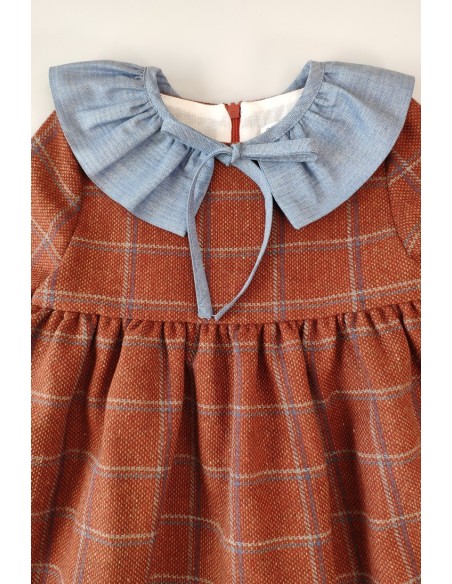VESTIDO CUADROS, GINGER (CUELLO NO INCLUIDO). INVIERNO 20
