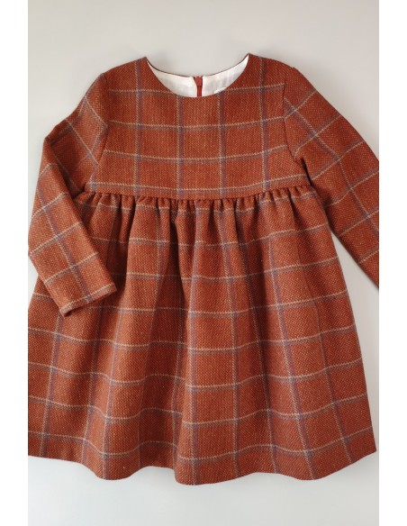 VESTIDO CUADROS, GINGER (CUELLO NO INCLUIDO). INVIERNO 20