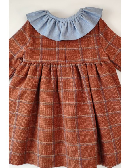 VESTIDO CUADROS, GINGER (CUELLO NO INCLUIDO). INVIERNO 20