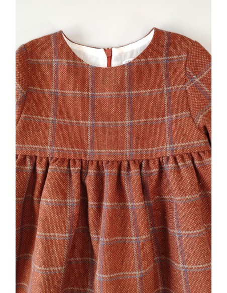 VESTIDO CUADROS, GINGER (CUELLO NO INCLUIDO). INVIERNO 20