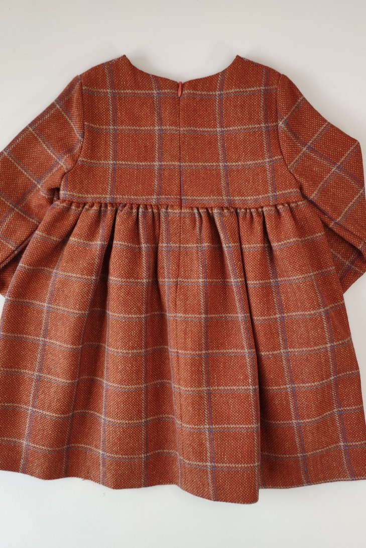 VESTIDO CUADROS, GINGER (CUELLO NO INCLUIDO). INVIERNO 20