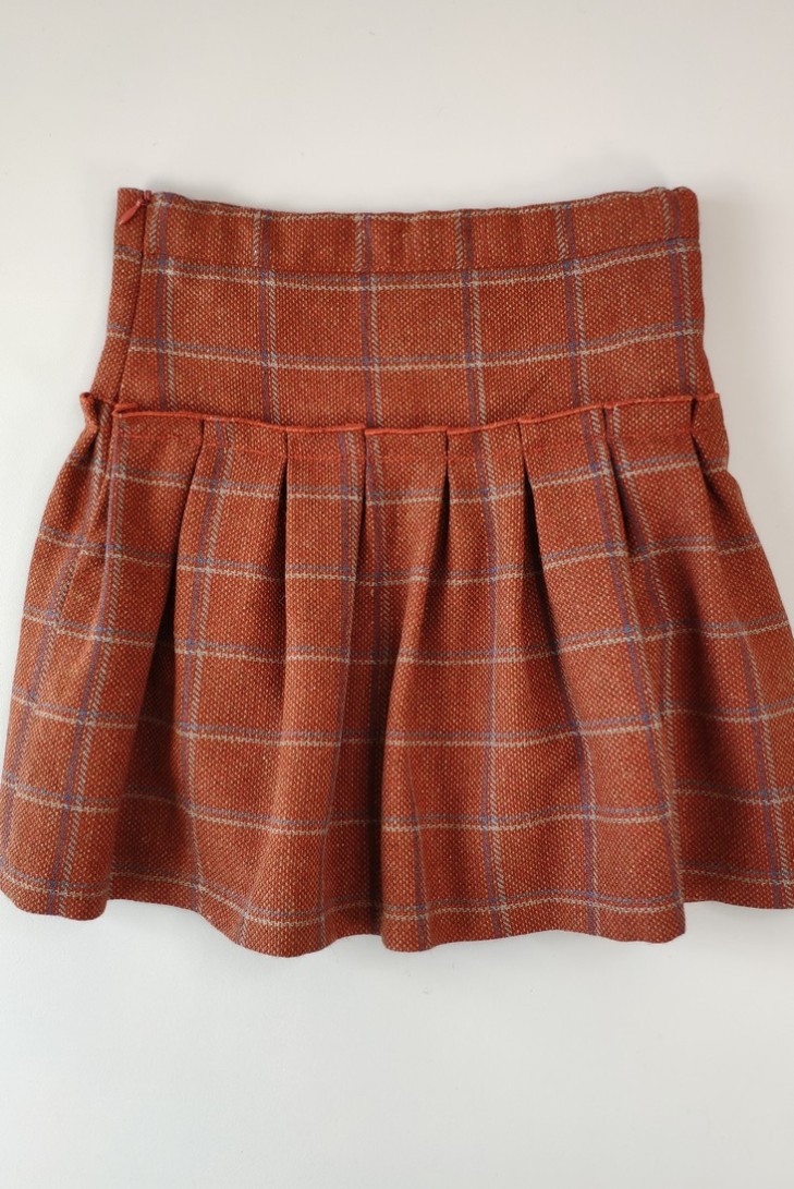 FALDA CUADROS, GINGER. INVIERNO 20