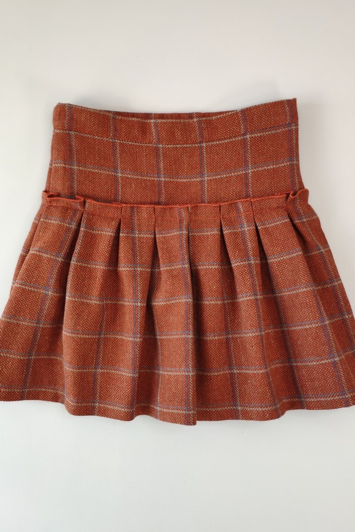 FALDA CUADROS, GINGER. INVIERNO 20