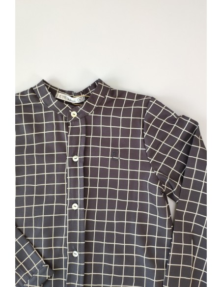 CAMISA NIÑO CUADRO GRIS, SQUARE. INVIERNO 20