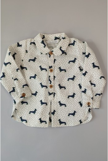 CAMISA BEBÉ NIÑO MAGIC TECKEL. KID'S CHOCOLATE.INVIERNO 20 2