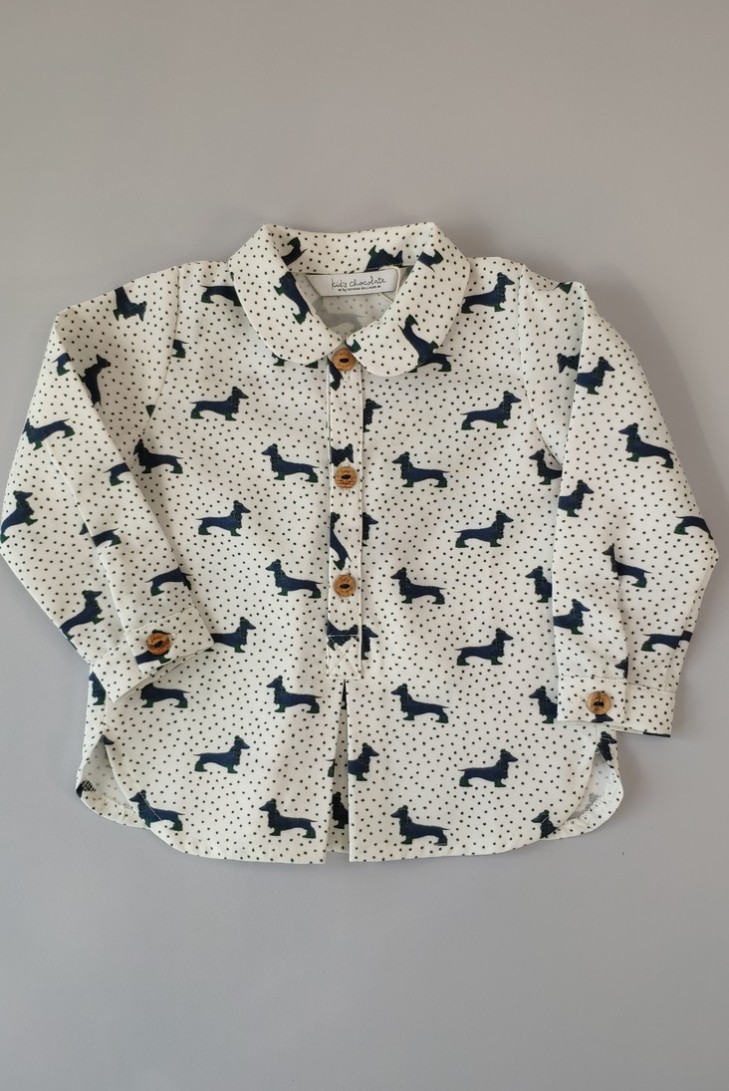CAMISA BEBÉ NIÑO MAGIC TECKEL. KID'S CHOCOLATE.INVIERNO 20