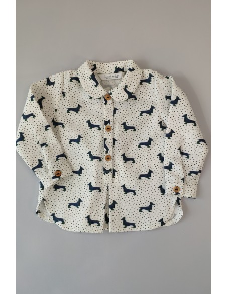 CAMISA BEBÉ NIÑO MAGIC TECKEL. KID'S CHOCOLATE.INVIERNO 20