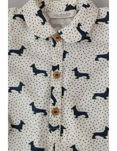 CAMISA BEBÉ NIÑO MAGIC TECKEL. KID'S CHOCOLATE.INVIERNO 20