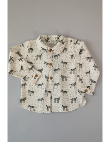 CAMISA BEBÉ NIÑO ZEBRAS. KID'S CHOCOLATE.INVIERNO 20