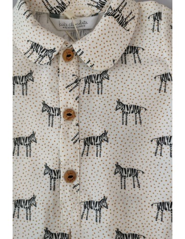 CAMISA BEBÉ NIÑO ZEBRAS. KID'S CHOCOLATE.INVIERNO 20