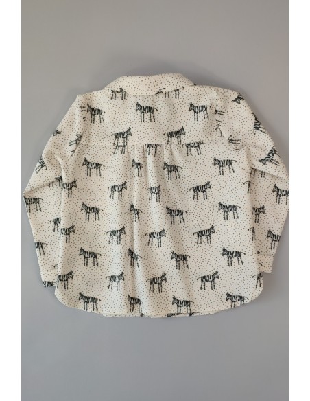 CAMISA BEBÉ NIÑO ZEBRAS. KID'S CHOCOLATE.INVIERNO 20