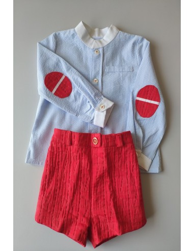 CONJUNTO NIÑO BLUSA Y PANTALÓN RECTO ISLA DE KAULI