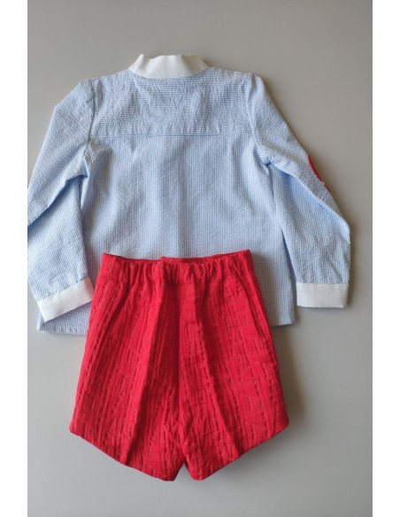 CONJUNTO NIÑO BLUSA Y PANTALÓN RECTO ISLA DE KAULI