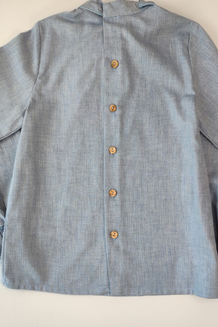 CAMISA NIÑA AZUL, GINGER. INVIERNO 20