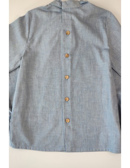 CAMISA NIÑA AZUL, GINGER. INVIERNO 20