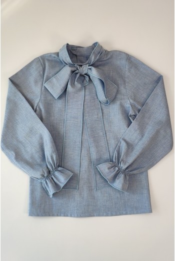 CAMISA NIÑA AZUL, GINGER. INVIERNO 20 2