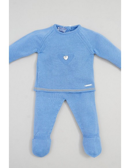 CONJUNTO PRIMERA PUESTA NIÑO CORAZONES DE PANGASA BABY, OCÉANO. VERANO 21