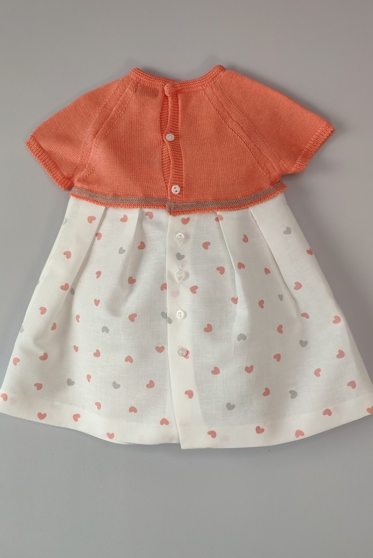 VESTIDO CORAZONES DE PANGASA BABY, CORAL. VERANO 21