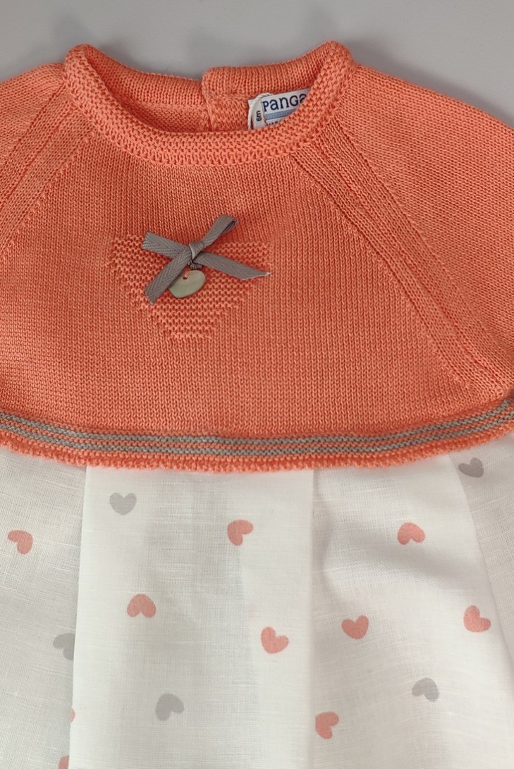 VESTIDO CORAZONES DE PANGASA BABY, CORAL. VERANO 21