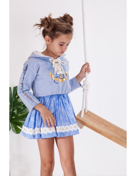 SUDADERA NIÑA MENORCA. VERANO 21