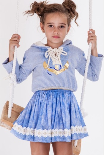 SUDADERA NIÑA MENORCA. VERANO 21