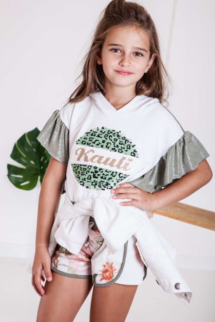SUDADERA NIÑA SAFARI. VERANO 21