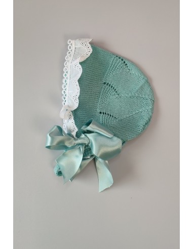 PELELE DE PUNTO UNISEX, VERDE AGUA. INCLUYE CAPOTA.VERANO
