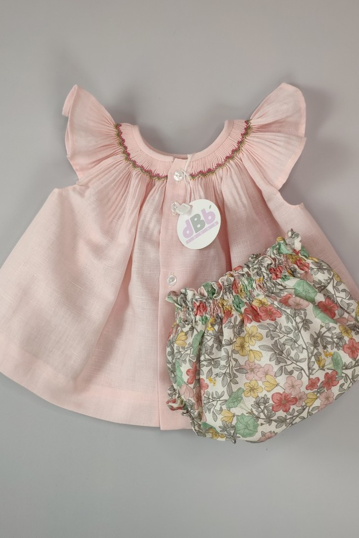 JESUSITO BORDADO SMOCK ROSA/FLORES. VERANO 21