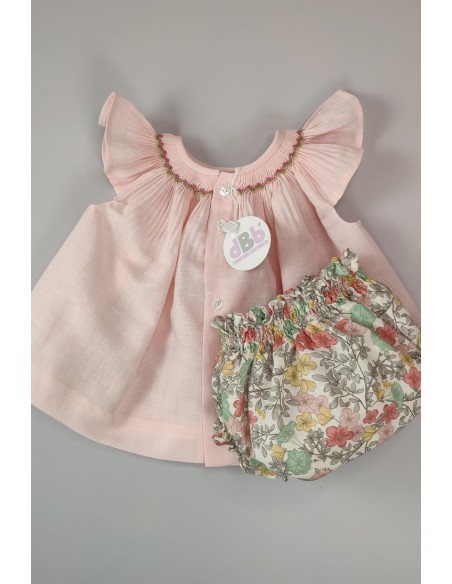 JESUSITO BORDADO SMOCK ROSA/FLORES. VERANO 21