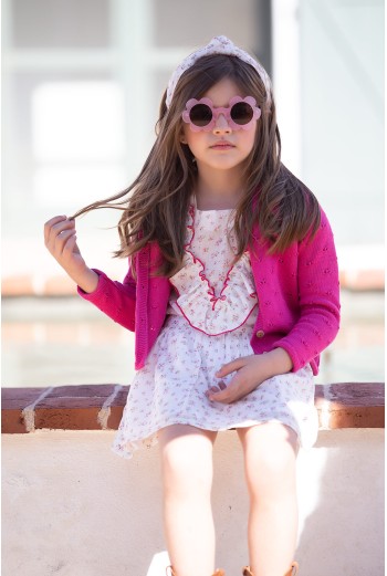 CHAQUETA NIÑA FUCSIA CALADOS.KID'S CHOCOLATE. VERANO 21 2