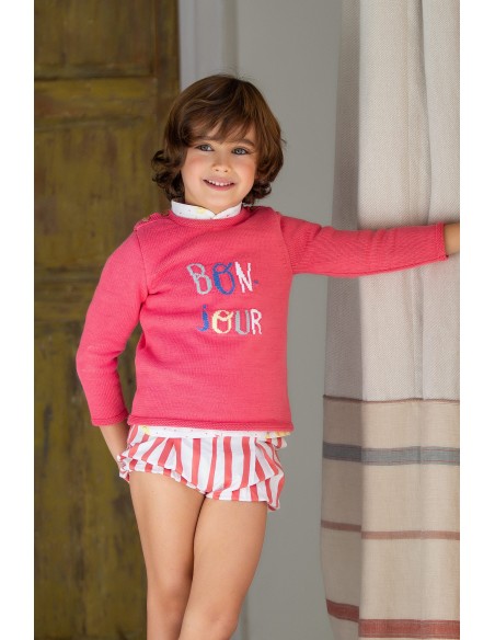 BRAGA NIÑO RAYAS CORAL. KID'S CHOCOLATE.VERANO 21