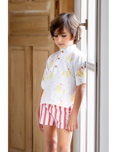 CAMISA NIÑO LIMONES. KID'S CHOCOLATE.VERANO 21
