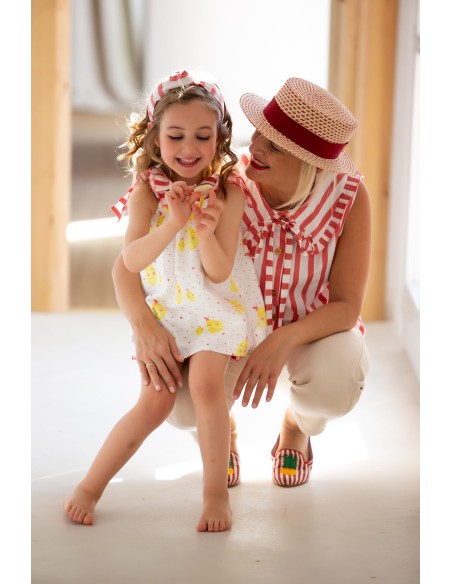 CAMISA MAMI RAYAS CORAL ABOTONADA. KID'S CHOCOLATE.VERANO 21