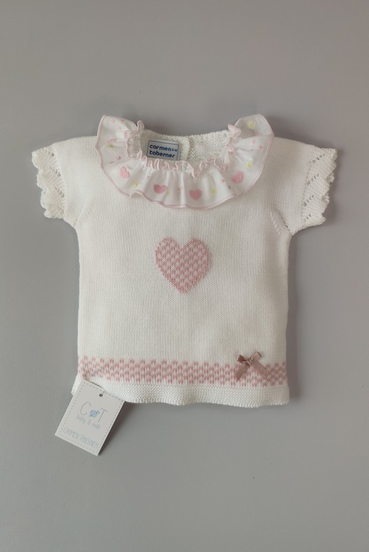 JERSEY NIÑA CON CUBREPAÑAL TIRANTES VICHY,BLANCO/ROSA NUDE. VERANO 21