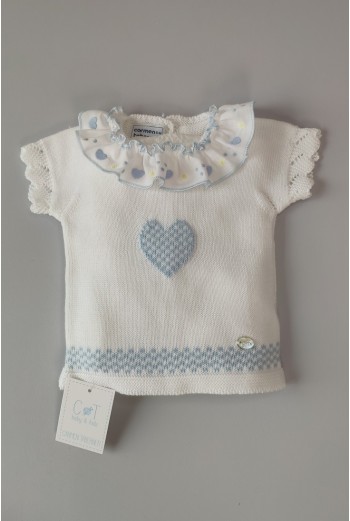 JERSEY NIÑO CON CUBREPAÑAL TIRANTES VICHY,BLANCO/CELESTE NUDE. VERANO 21 2