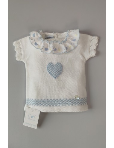 JERSEY NIÑO CON CUBREPAÑAL TIRANTES VICHY,BLANCO/CELESTE NUDE. VERANO 21